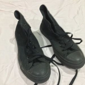 Black high top Converse
